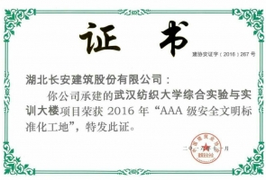 武漢紡織大學(xué)綜合實驗與實訓(xùn)大樓AAA級安全文明標準化工地